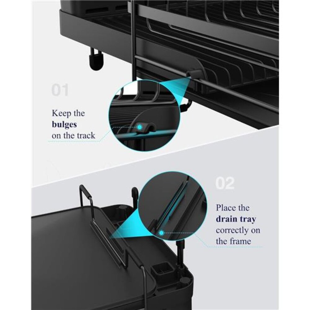 Large Dish Drying Rack - Extendable Dish Rack - Picture 6 of 7